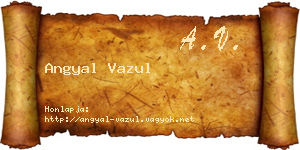 Angyal Vazul névjegykártya